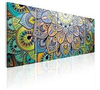 Tableau Mandala: Peacock's Tail-Taille L 225 x H 90 cm