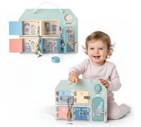Tableau manipulation bois mamabrum planche verrous maison 30x22 cm 3 ans