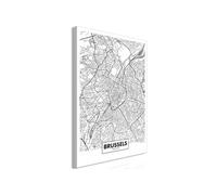 Tableau Artgeist Tableau - Map of Brussels (1 Part) Vertical - 40x60 (6135)