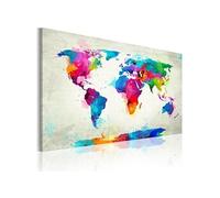 Tableau - Map of the world - an explosion of colors - 120x80 Artgeist (6171)