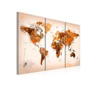 Tableau - Map of the World - Desert storm - triptych - 90x60 Artgeist (6176)