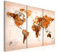 Tableau Non renseigné Tableau Map of the World Desert storm triptych-Taille L 60 x H 40 cm