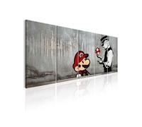 Tableau Mario Bros on Concrete-Taille L 200 x H 80 cm Imprimé