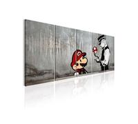 Tableau Mario Bros on Concrete-Taille L 225 x H 90 cm