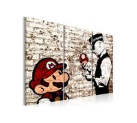 Tableau Mario Bros: Torn Wall-Taille L 90 x H 60 cm Imprimé