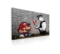Tableau - Mario et policier (Banksy) - 90x60 (6248)