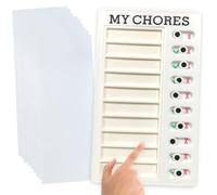 Tableau Memo Checklist, tableau de liste de tâches, tableau de liste de contrôle de liste de choses à faire,avec 20 papiers effaçables à sec,MY CHORES- tableau de liste,rappel de planification d'appre