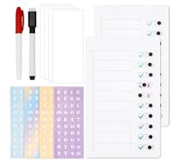 Tableau Memo Checklist Tableau des Tâches 2 Pièces To Do List Memo Plastic Board avec Papiers Effaçables à Sec pour Enfants Adultes Rappel de Planification D'apprentissage