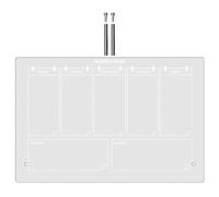 Tableau Mémo de Bureau en Acrylique Effaçable, Vue Inclinée Stable | Surface Transparente Polie, pour Notes et Rappels, Usage au Comptoir D’accueil Restaurant