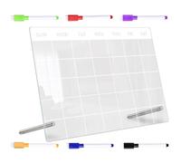 Tableau Mémo de Bureau en Acrylique Transparent, Effaçable | Note Rapide Réutilisable, Organisation du Bureau, pour Marqueurs Effaçables, Enseignants et Maison