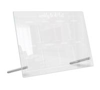 Tableau Mémo en Acrylique Blanc pour Bureau, Effaçable à Sec | Orientation Paysage ou Verticale, pour Notes Quotidiennes et Planning sur Table, Surface Lisse Polie