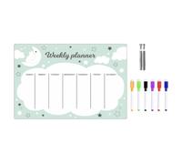 Tableau Mémo en Acrylique de Bureau, Effaçable, Planning Semaine | Surface Lisse, Angle de Lecture Pratique, Stylo Inclus, pour Listes et Suivi Hebdomadaire à Maison
