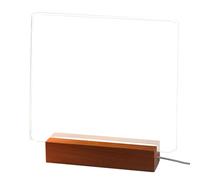 Tableau mémo en acrylique, tableau mémo lumineux, bloc-notes effaçable, tableau de notes de bureau, tableau mémo lumineux en acrylique pour bureau avec bloc-notes effaçable et marqueurs multicolores