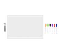 Tableau Mémo en Acrylique Transparent, Effaçable à Sec, Blanc | Surface Lisse Polie, Réécriture Rapide, pour Listes, Rappels, Organisation du Bureau et Maison