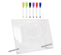 Tableau Mémo en Acrylique Transparent, Planning Hebdomadaire de Bureau | Surface Lisse Polie, Angle de Lecture Pratique, pour Rappels et Échanges de Messages au Quotidien
