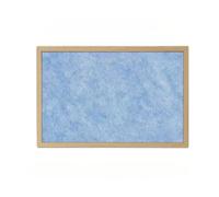 Tableau mémo en liège, cadre en bois, tableau d'affichage en liège, panneaux en feutre avec punaises et anneaux de suspension pour bureau, école, maison (bleu, 35 x 50 cm)
