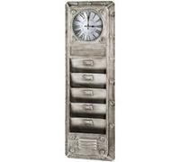 Tableau Mémo & Horloge Vintage "Matter" 120cm Anthracite anthracite G
