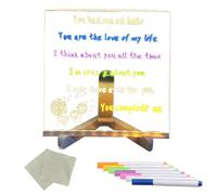 Tableau mémo LED avec couleurs - Tableau LED avec couleurs - Tableau d'écriture LED pour enfants - Effaçable à sec avec lumière - Tableau à messages lumineux - Tableau LED pour la maison