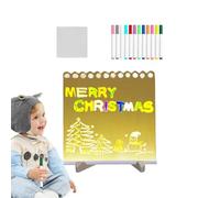 Tableau mémo LED | Bloc-notes en acrylique lumineux, tableau à dessin éclairé, tableau de notes LED exquis, tableau acrylique multifonction effaçable pour l'école, le café,