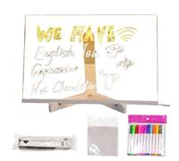 Tableau mémo LED coloré, écran d'écriture éclairé, panneau effaçable avec éclairage multicolore, planche à dessin avec lisse, accessoires créatifs pour la maison, kit de