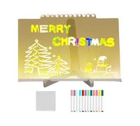 Tableau mémo LED, tableau effaçable en acrylique LED | Tableau à dessin de note de bureau | Tableau effaçable en acrylique multifonctionnel pour la maison, l'école