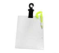 Tableau mémo lumineux en ABS pour plongée sous-marine avec profil fin et compatibilité avec boucle (1 pièce - A-blanc)