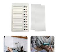 Tableau Mémo Tâches PVC Réutilisable avec Glissière(20 * 12cm) | pour surface lisse bavures, glissière pratique, pour idéal pour organisation , matériau durable