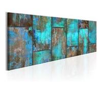 Tableau Non renseigné Tableau Metal Mosaic: Blue-Taille L 150 x H 50 cm