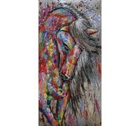 tableau métallique 3D Cheval