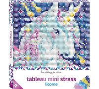 Tableau mini strass licorne - boîte avec accessoires - + 1 tableau + mini strass - Ophélie Ortal - Deux Coqs D'or - Jeux livres objets