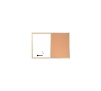 Bi-Office Tableau mixte, cadre en bois, 400 x 300 mm