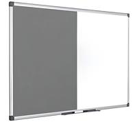 Tableau mixte en feutre magnétique - BI-OFFICE - Maya - 900 x 600 mm - Gris - 2 en 1