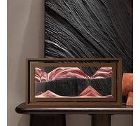 Tableau mobile en sable, Image d'art en mouvement de sable liquide, sablier 16 x 8 pouces, décoration de bureau à domicile