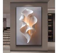 Tableau moderne minimaliste encadré, sculptures murales contemporaines, cadre en alliage d'aluminium, art mural abstrait pour la décoration de la maison, de la chambre et du bureau(B,40 * 60cm)