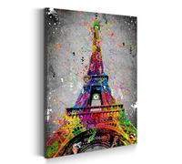 Tableau Moderne sur Toile Street Art Torre Eiffel Paris décoration Murale Taille 60x40x2cm