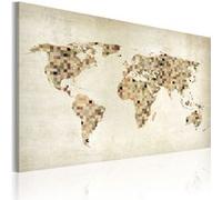 Tableau Monde en bleu-Taille L 60 x H 40 cm Imprimé G