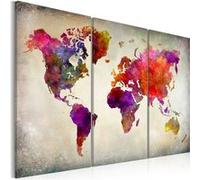 Tableau Monde mosaique de couleurs-Taille L 120 x H 80 cm Imprimé G
