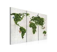 Tableau Monde vert des papillons triptyque-Taille L 120 x H 80 cm Imprimé