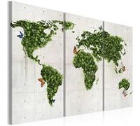 Tableau Monde vert des papillons triptyque-Taille L 120 x H 80 cm Imprimé G
