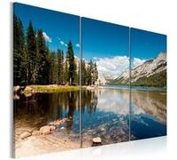 Tableau Montagnes et lac cristallin-Taille L 60 x H 40 cm Imprimé G