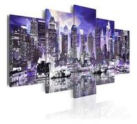 Tableau Moonlit night in New York City-Taille L 200 x H 100 cm Imprimé
