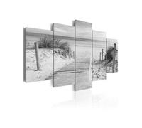 Tableau Morning on the beach black and white-Taille L 200 x H 100 cm Imprimé