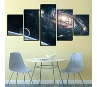 Tableau Multi Panneau 5 Parties Tableau Impression Sur Toile Galaxie Univers Étoiles Espace 5 Pieces Toile Tableau Tableaux Decor Murale Salon Moderne (Non Encadré 200 X 100 Cm) Bureau Hôtel -6N1V-B6