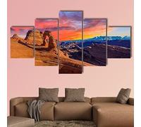 Tableau Multi Panneau 5 Parties Toile 5 Pièces Paysage De Ciel Dégradé De Couleur Wall Art Impression Sur Toile Intissee 5 Pieces Peinture Sur Toile Decoration Murale Salon Moderne 100×55 Cm -5A7A-W3O