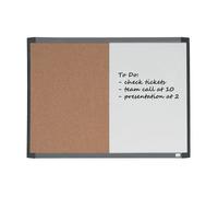 ACCO NOBO – Tableau magnétique 2-en-1 Blanc/Liège 585 x 430 mm Porte-marqueur intégré