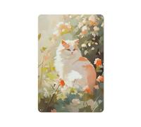 Tableau Mural 30x20cm, Floral Cat Painting, Décoration | Créez un mur plus vivant dans l'atelier avec des plaques métalliques décoratives comme détail mural.