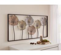 tableau mural 3D "Lotus" en métal, 100x50 cm, décoration murale, tableau métallique, objet décoratif