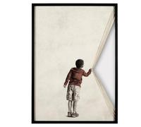 Tableau Mural 3D Style Destruction « Révélation », Tableau Fait Main, Décor Mural avec Leçon de Vie, Cadeau Motivant(Black)