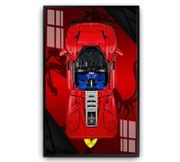 Tableau mural affichage pour Lego Technic SP3 Ferrari 42143, portefeuille de collection F1 Motorsport, parfait pour les amateurs de Lego (mur d'affichage uniquement) (SP3-B)