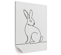 Tableau mural affiche pour déco maison 29,7x42 cm Contour de lapin